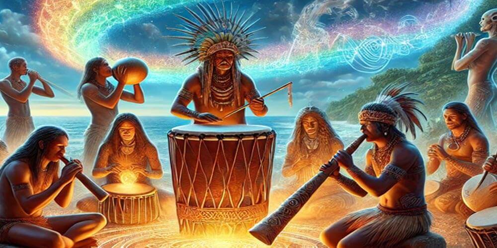 Instrumentos musicales en la mitología de oceanía